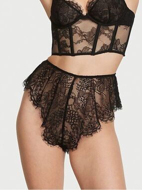 NWOT Victoria’s Secret Black Lace Hot Shorts - Women's Intimates
